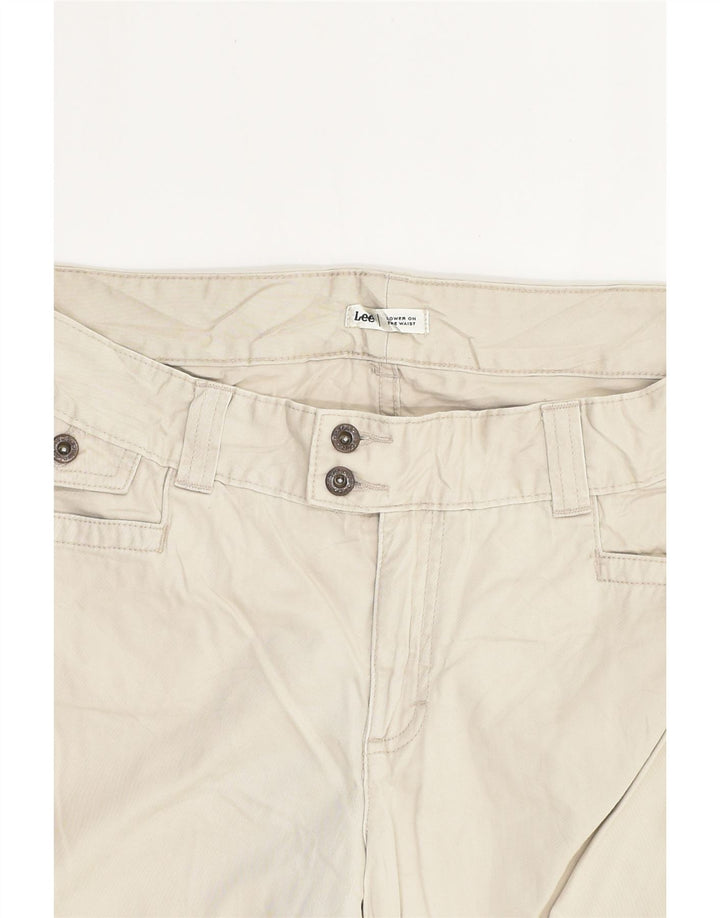 LEE Womens Low Waist Bermuda Shorts W36 XL  Beige | Vintage Lee | Thrift | Second-Hand Lee | Used Clothing | Messina Hembry 