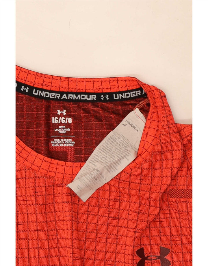 Under Armour T-Shirt Graphique Homme Large Rouge Nylon