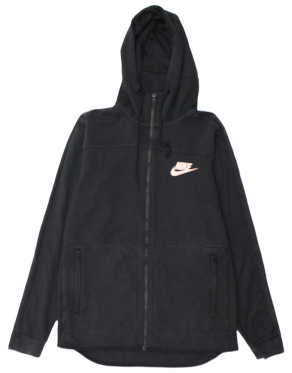Nike Pull à capuche zippé pour homme Petit coton noir