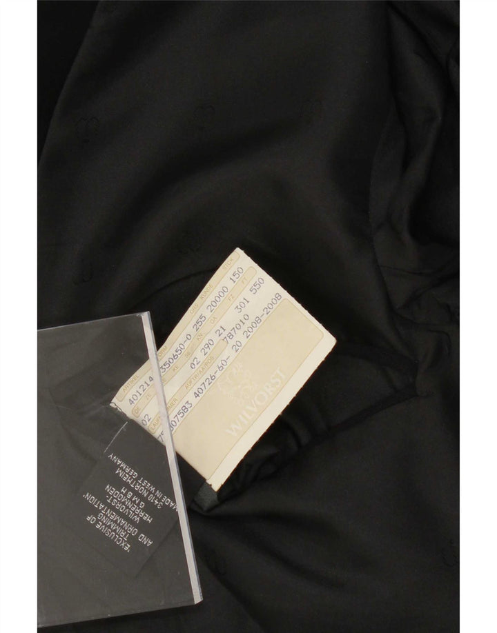 Wilvorst Veste Blazer 1 Bouton pour Homme UK 38 Laine Noir Moyen