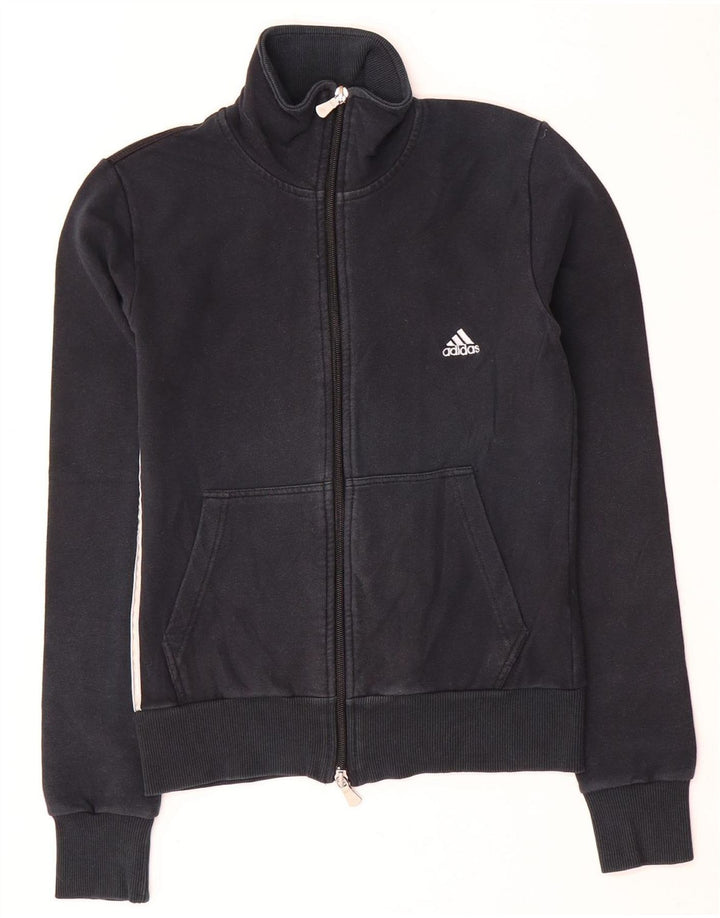 Adidas Veste de survêtement pour femme UK 10 Petit coton noir