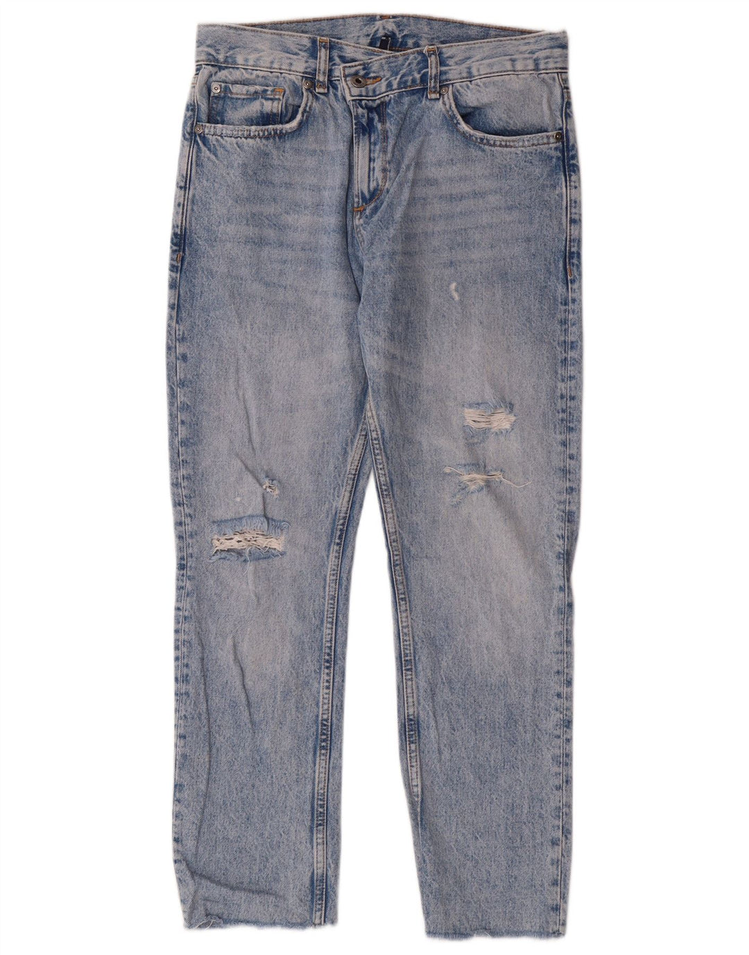 Liu Jo Jean court effet vieilli W27 L27 en coton bleu pour femme