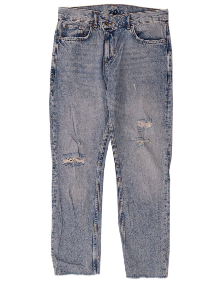 Liu Jo Jean court effet vieilli W27 L27 en coton bleu pour femme