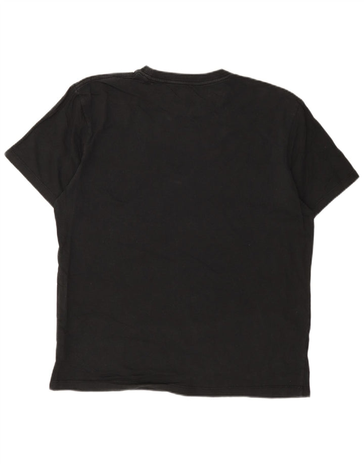 All Saints T-shirt graphique coupe décontractée pour hommes, petit, noir, en coton