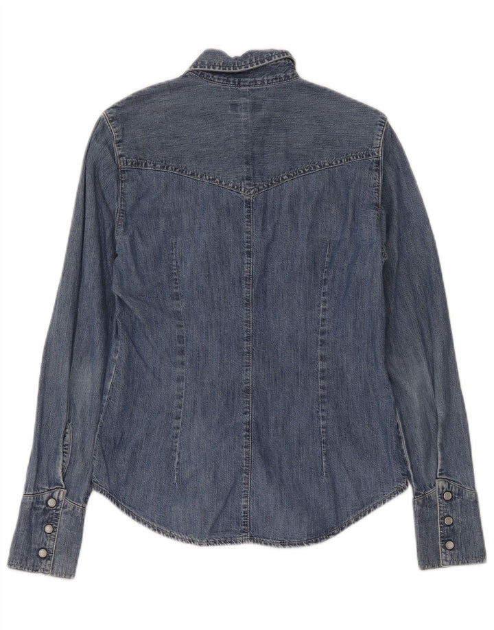 Carrera Chemise en jean pour femme UK 12 Bleu moyen Coton