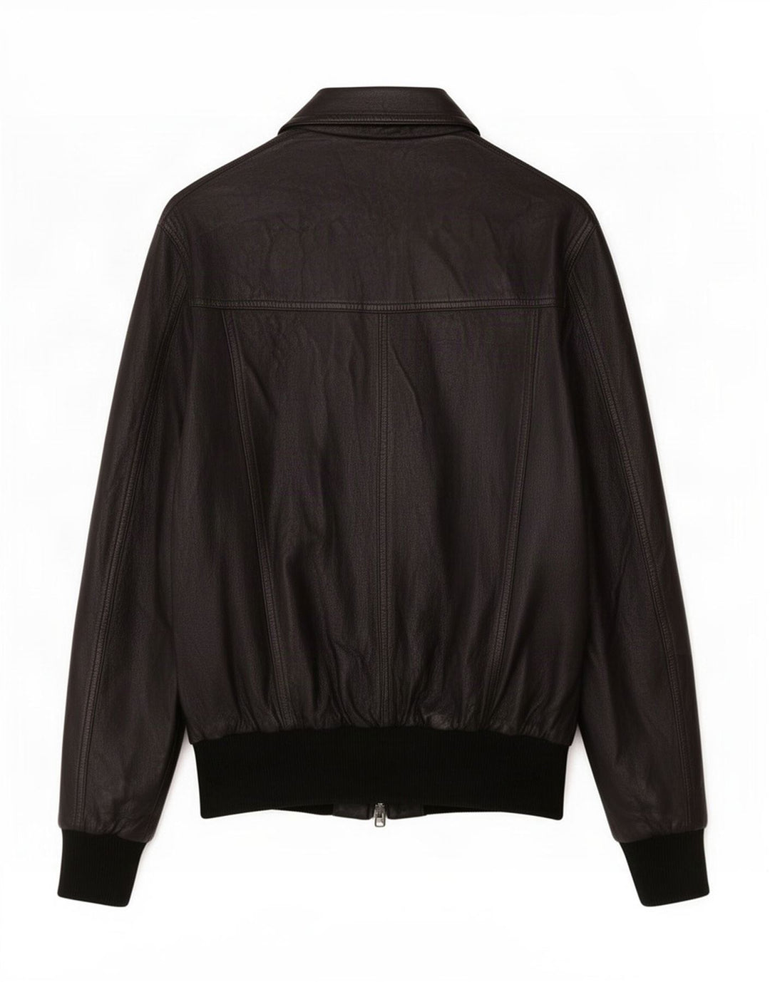 Veste en cuir femme vintage IT 48 XL Noir