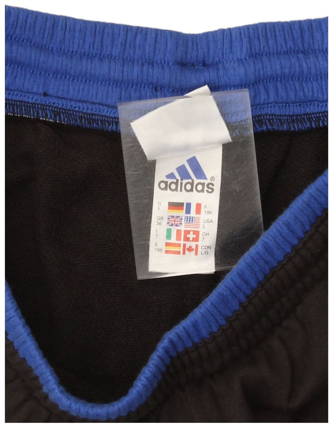 Adidas Pantalon de survêtement pour homme en coton noir Taille L