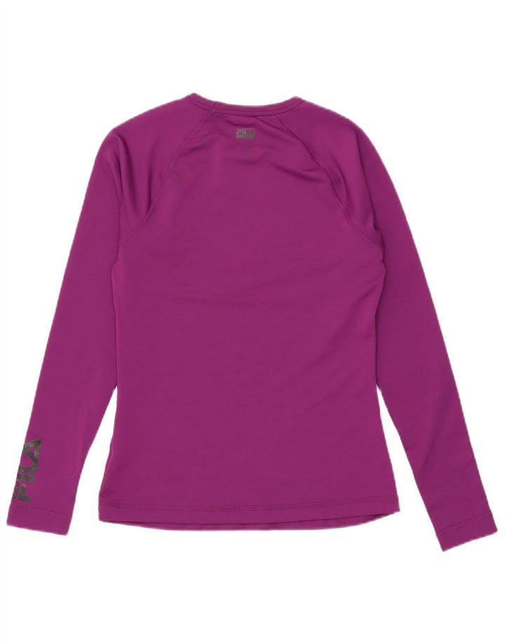 Fila Haut graphique à manches longues pour femme UK 10 Small Violet Polyester
