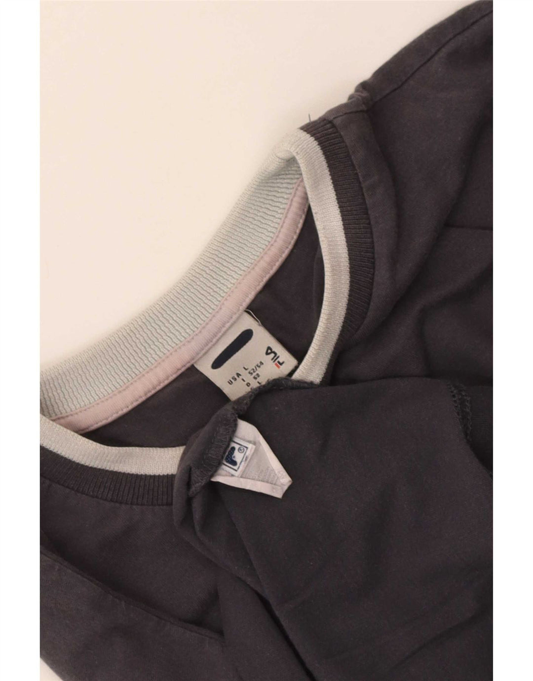 Fila Haut à manches longues pour hommes en coton gris Large