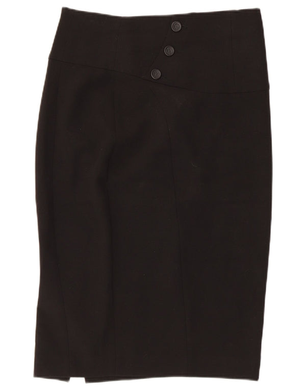 Jupe Crayon Femme Zara Medium W28 Noir Polyester