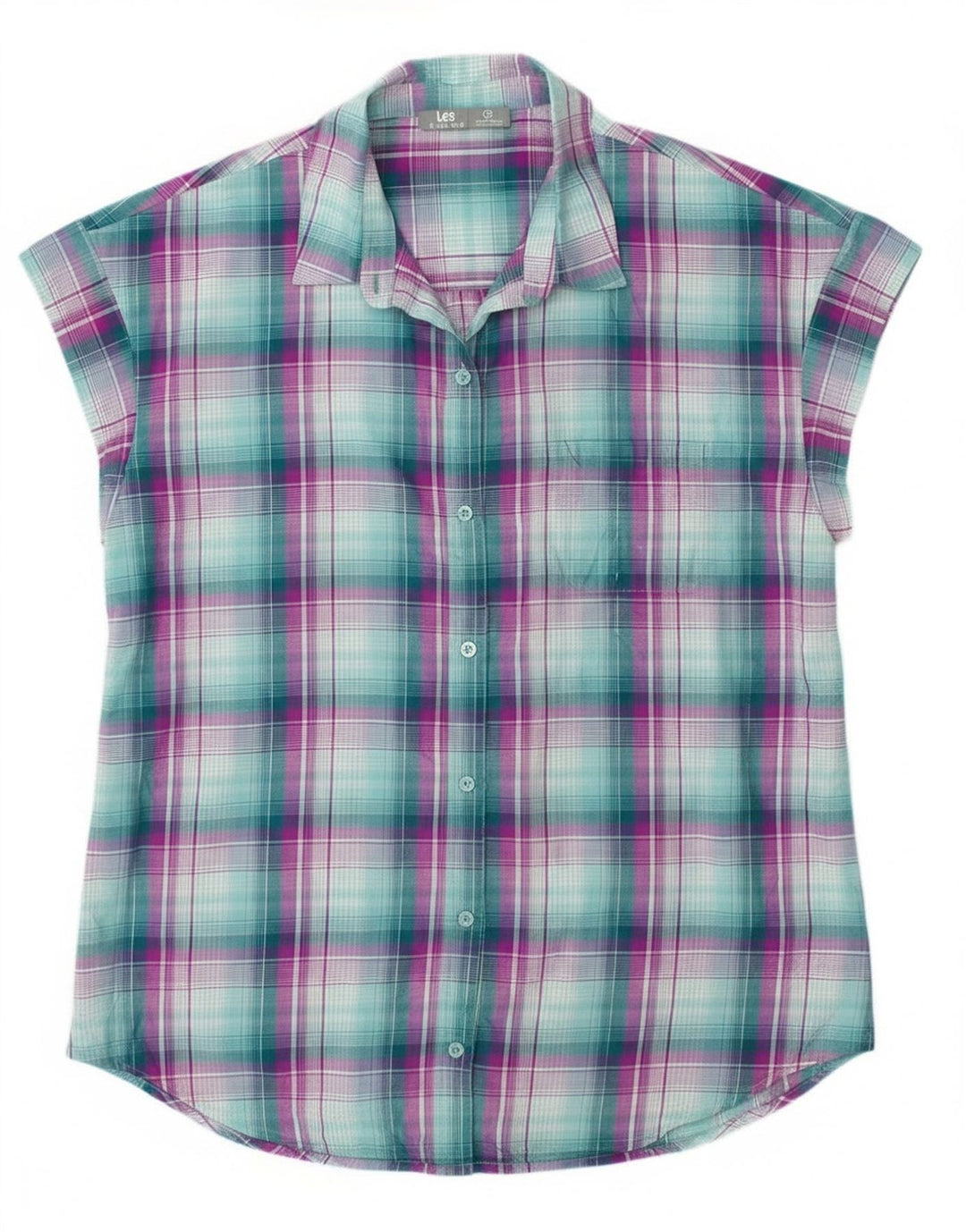 Lee Chemise sans manches Riders pour femme UK 44 Polyester à carreaux vert moyen