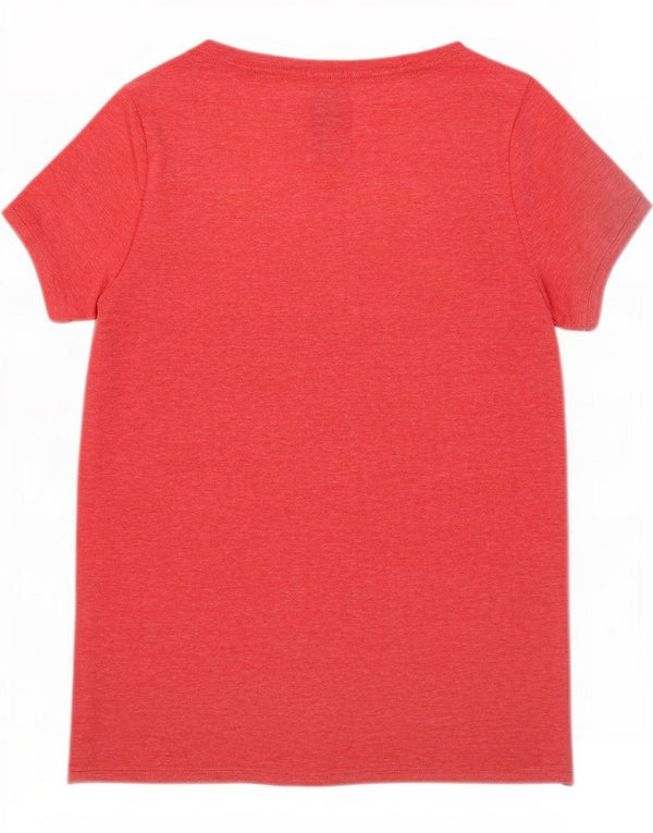 Tommy Hilfiger T-shirt pour femme UK 14 Large Polyester moucheté rouge