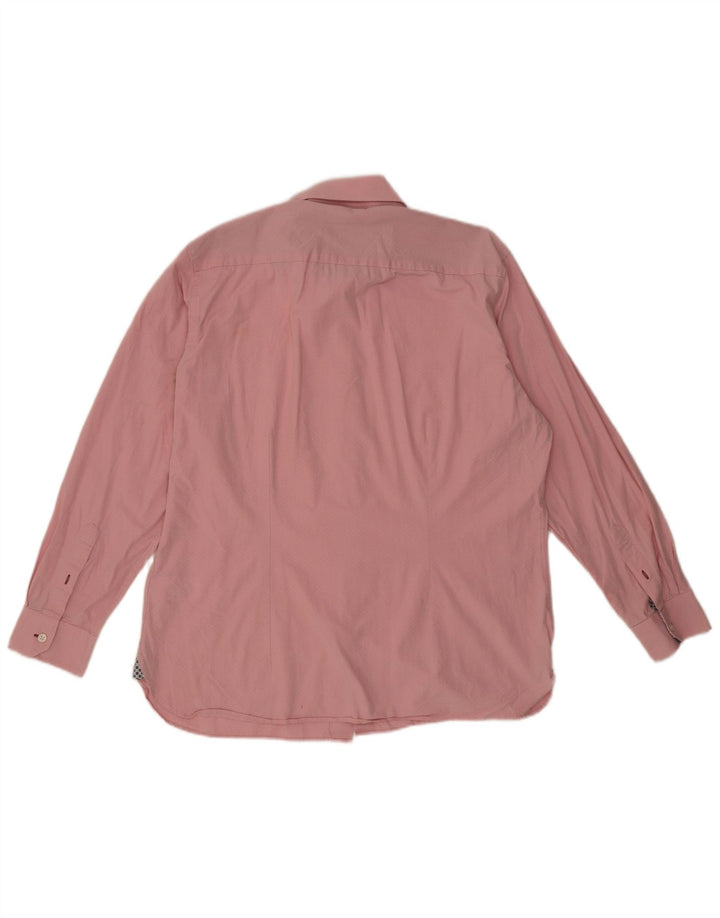 Ted Baker Chemise Homme Taille 16 1/2 Grand Coton Géométrique Rose