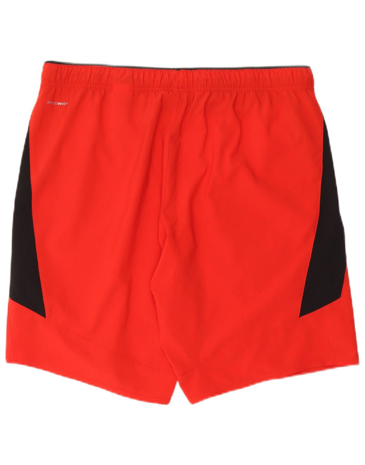 REEBOK Short de sport pour homme Large Rouge Colorblock Polyester