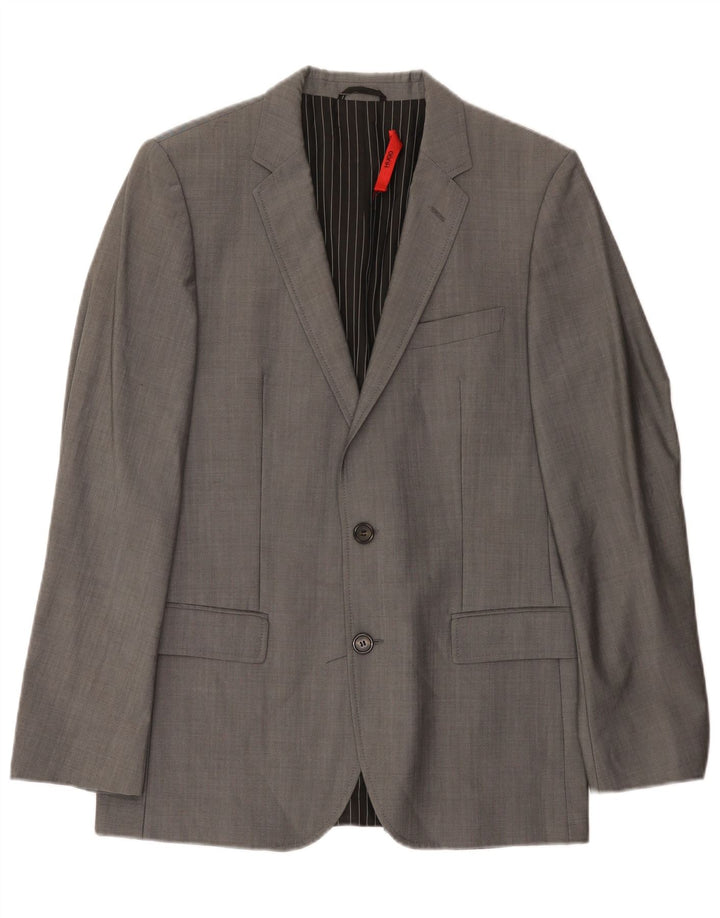 Hugo Boss Veste blazer à 2 boutons pour homme EU 48 Gris moyen Laine