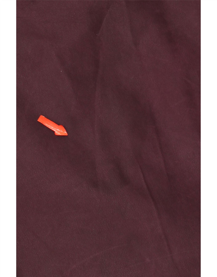 vintage Femmes À Capuchon En Cuir Poncho Manteau Taille Unique Marron