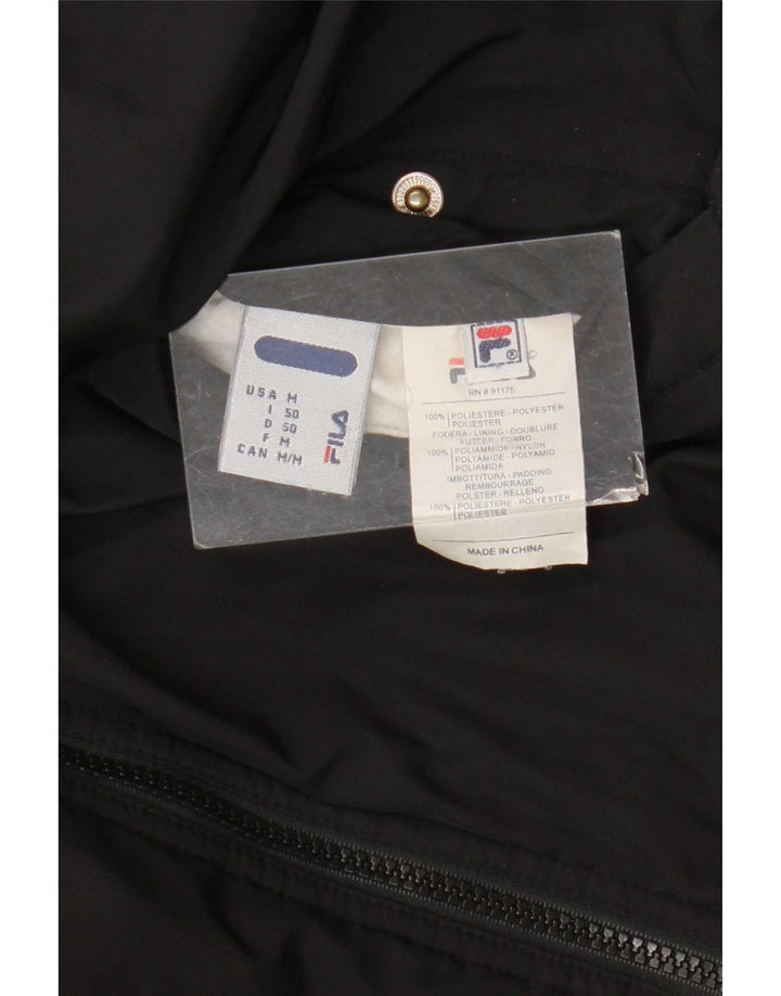 Fila Veste matelassée réversible pour homme IT 50 Large Noir Polyester Colorblock