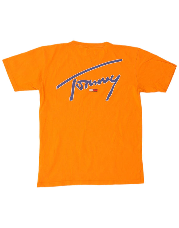 Tommy Hilfiger T-shirt graphique pour homme Petit coton orange
