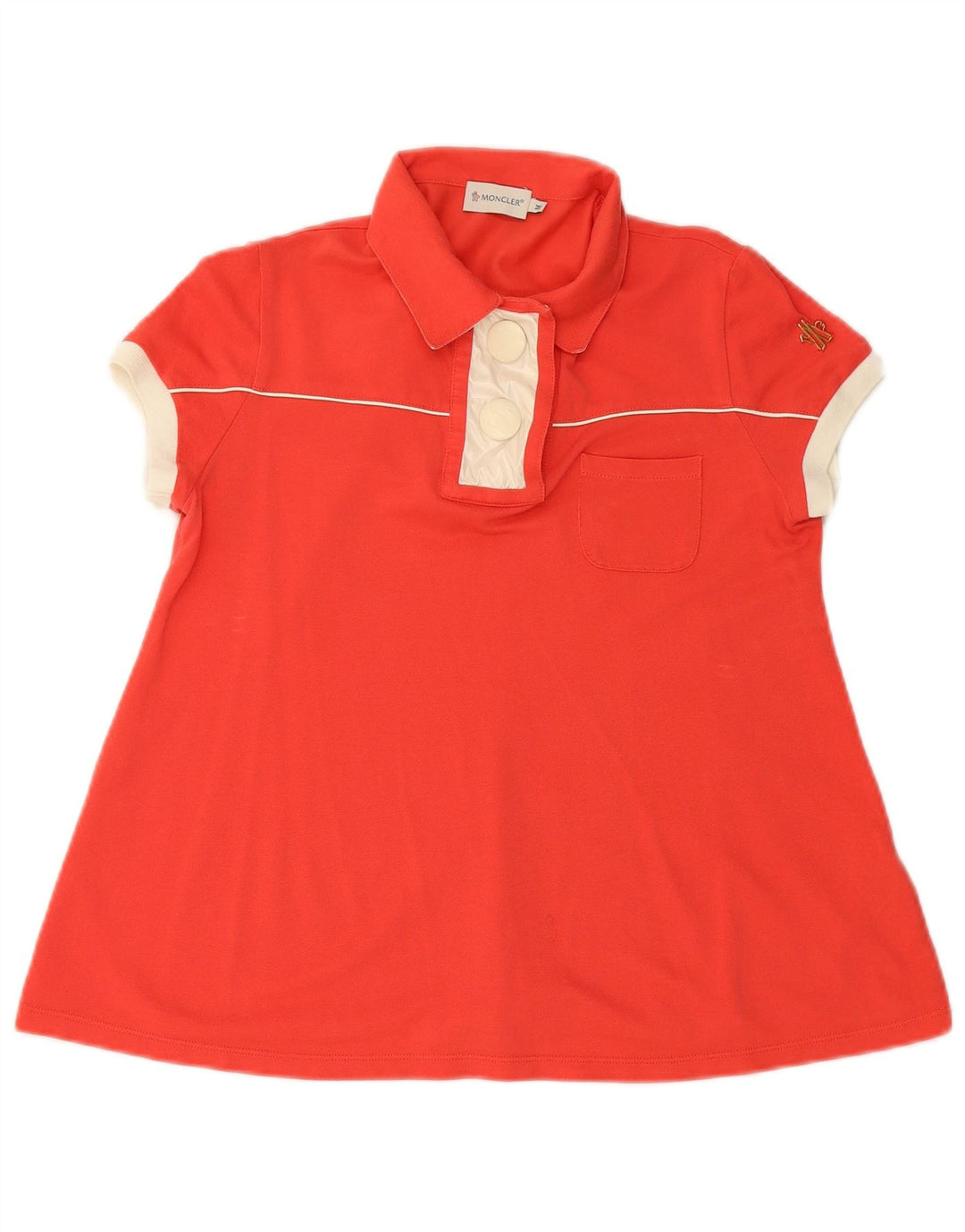 MONCLER Polo Femme UK 12 Rouge Moyen