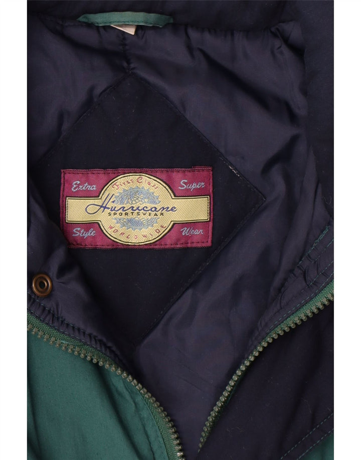 Hurricane Veste matelassée coupe ample pour homme UK 38 en coton vert moyen