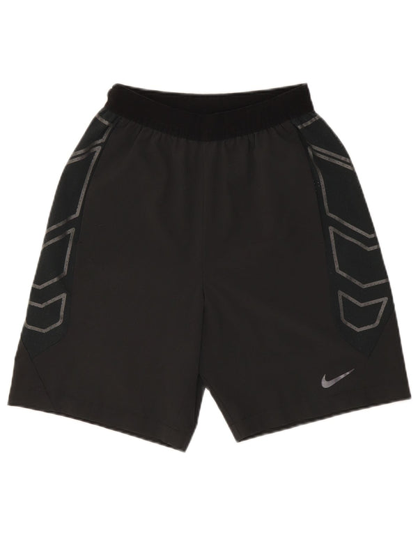Nike Short de sport graphique pour homme Taille S en polyester color block noir