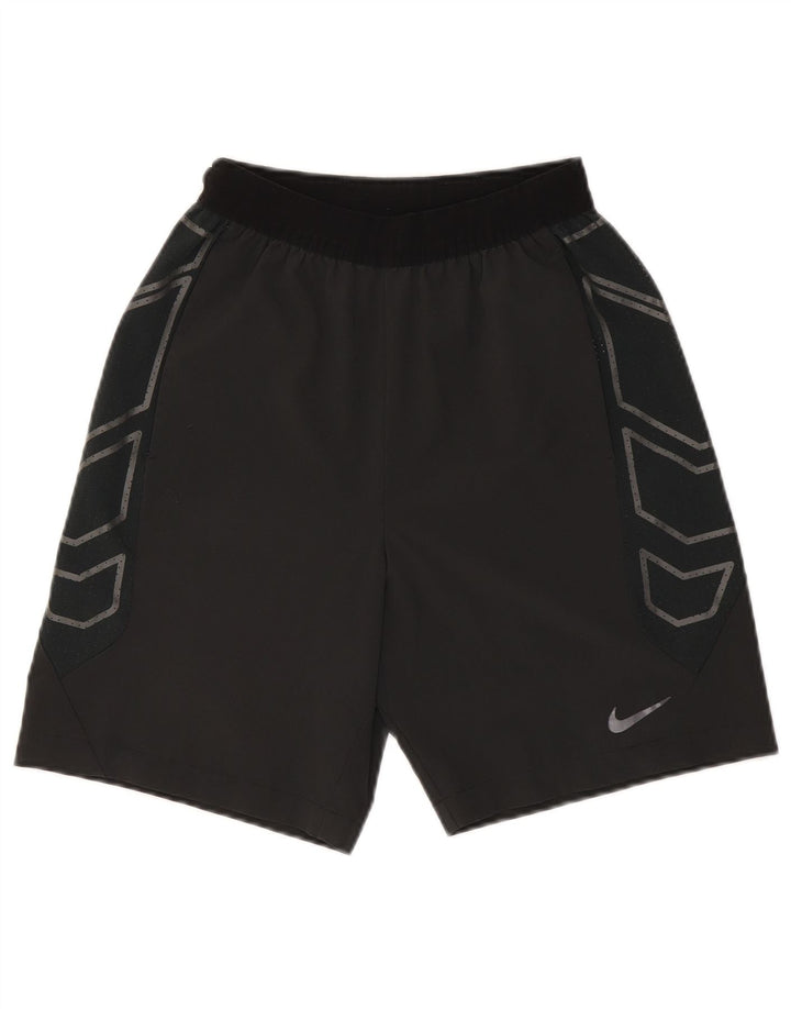 Nike Short de sport graphique pour homme Taille S en polyester color block noir
