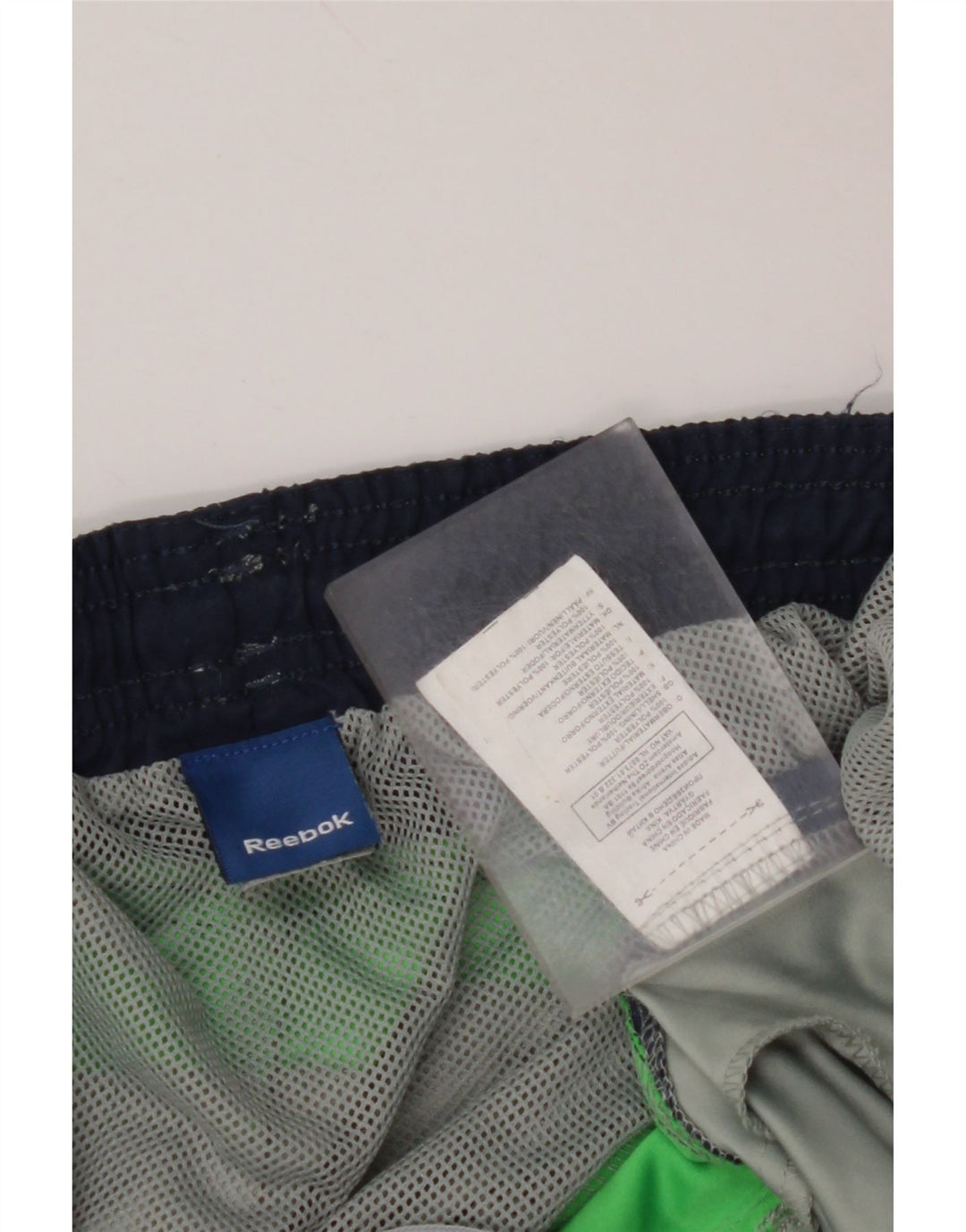 REEBOK Short de Bain Homme XL Vert Colorblock Polyester