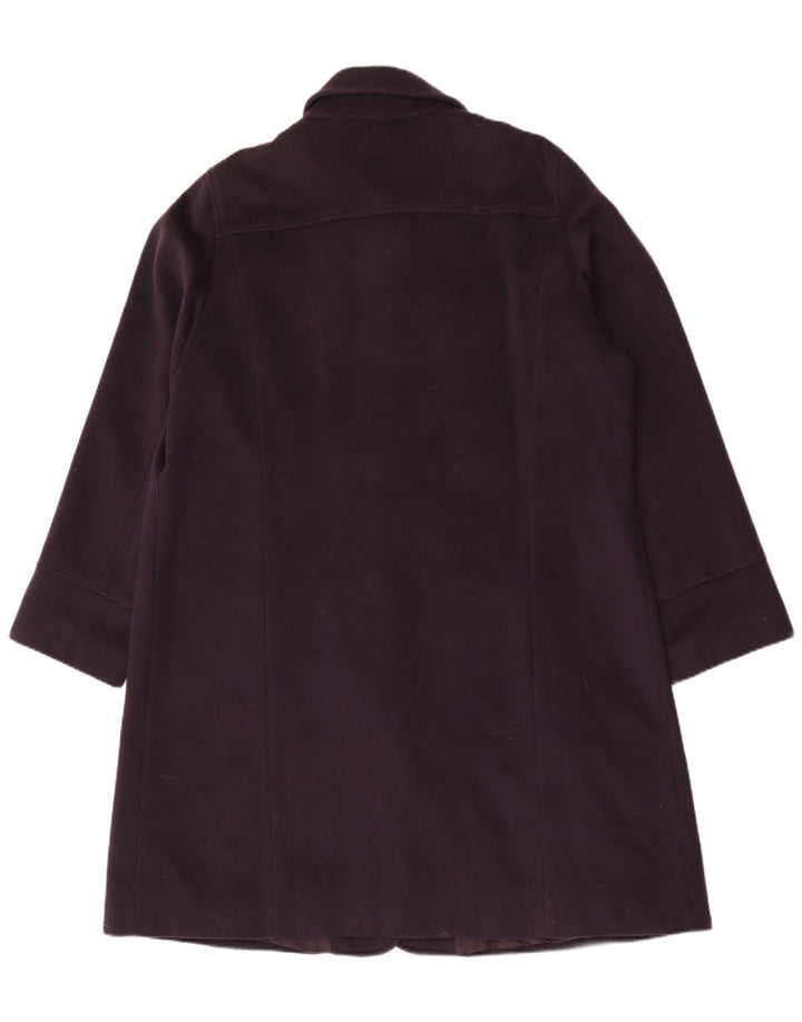 Marina Rinaldi Womens Overcoat Size 25 Large Purple Wool