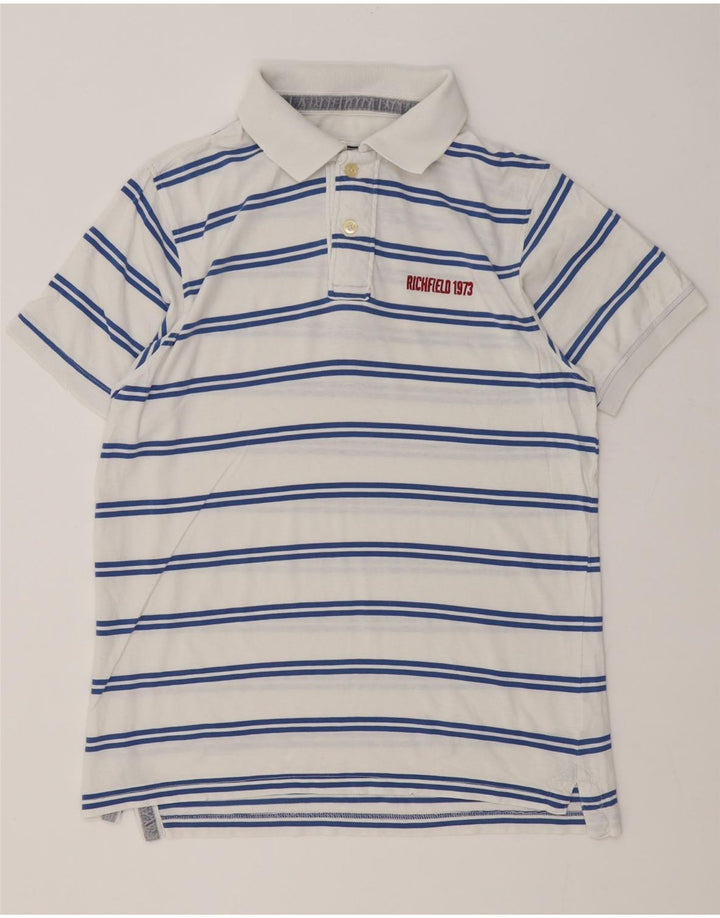 Richfield Polo Homme XL Blanc Rayé Coton