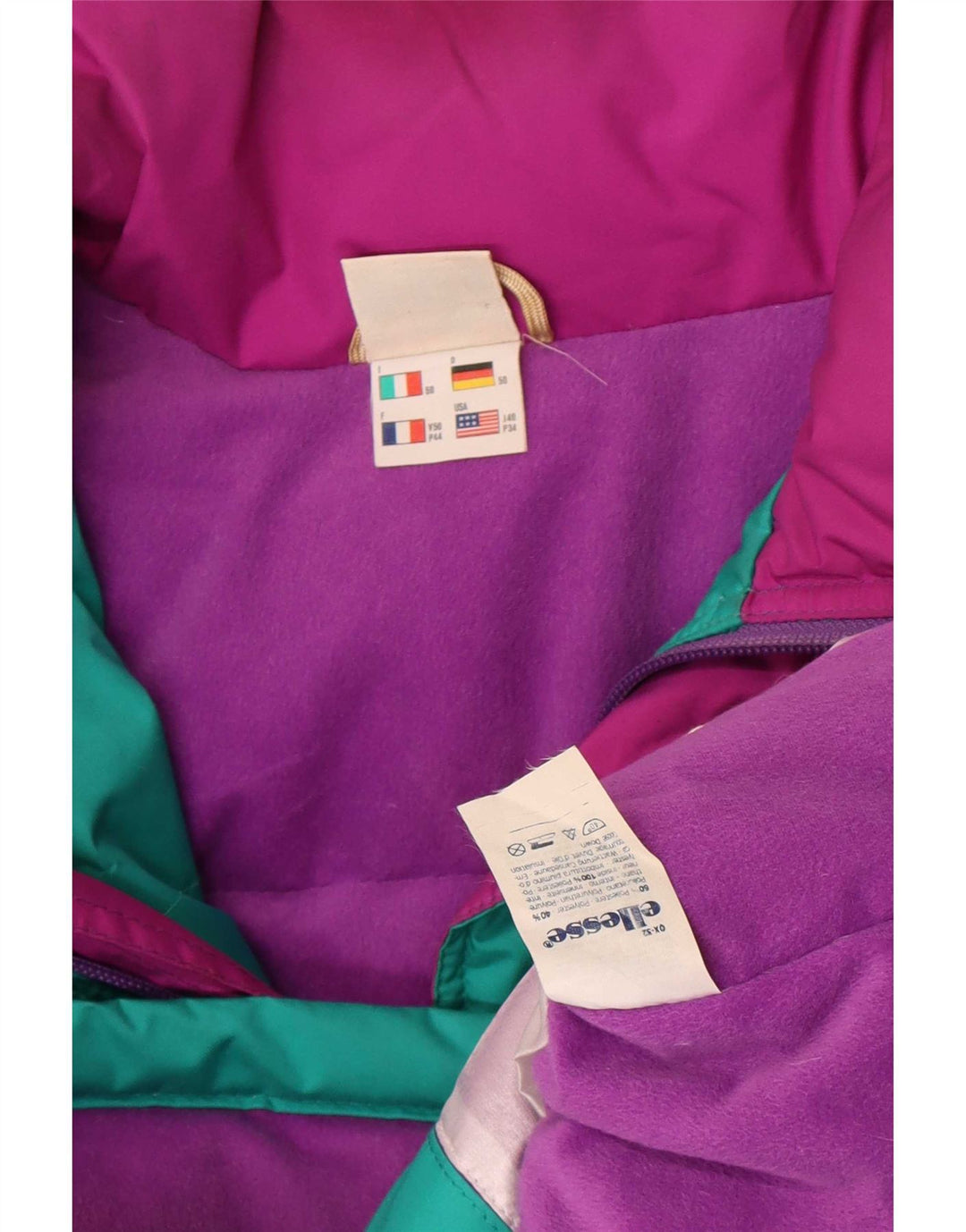 Ellesse Veste de ski à capuche graphique pour hommes IT 50 Large Green Colourblock