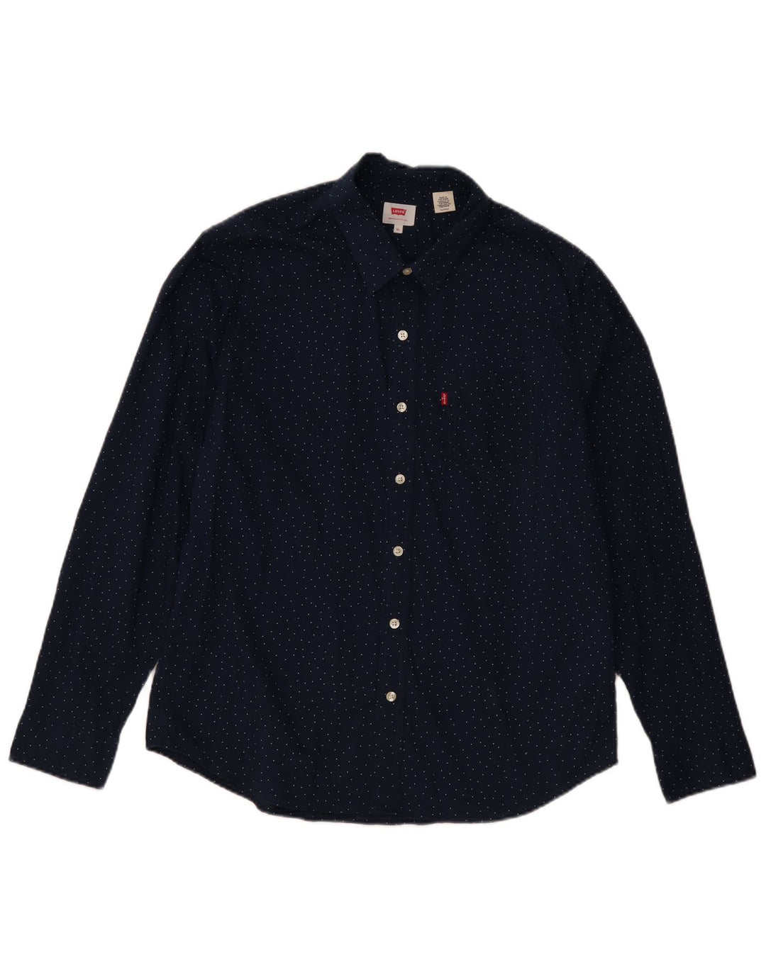 Levi's Chemise XL Bleu Marine Spotted Cotton Classic Homme