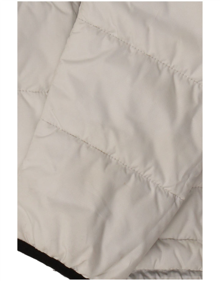 The North Face Veste matelassée à capuche pour femme UK 10 Small White Colourblock