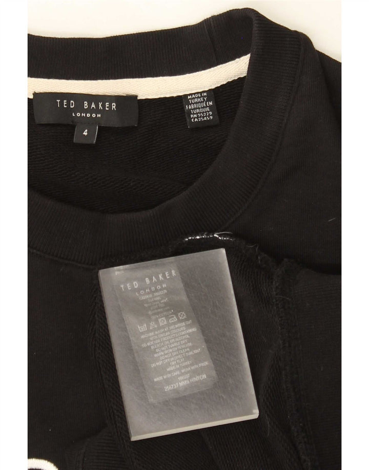 Ted Baker Sweat-shirt graphique pour hommes Taille 4 Grand coton noir