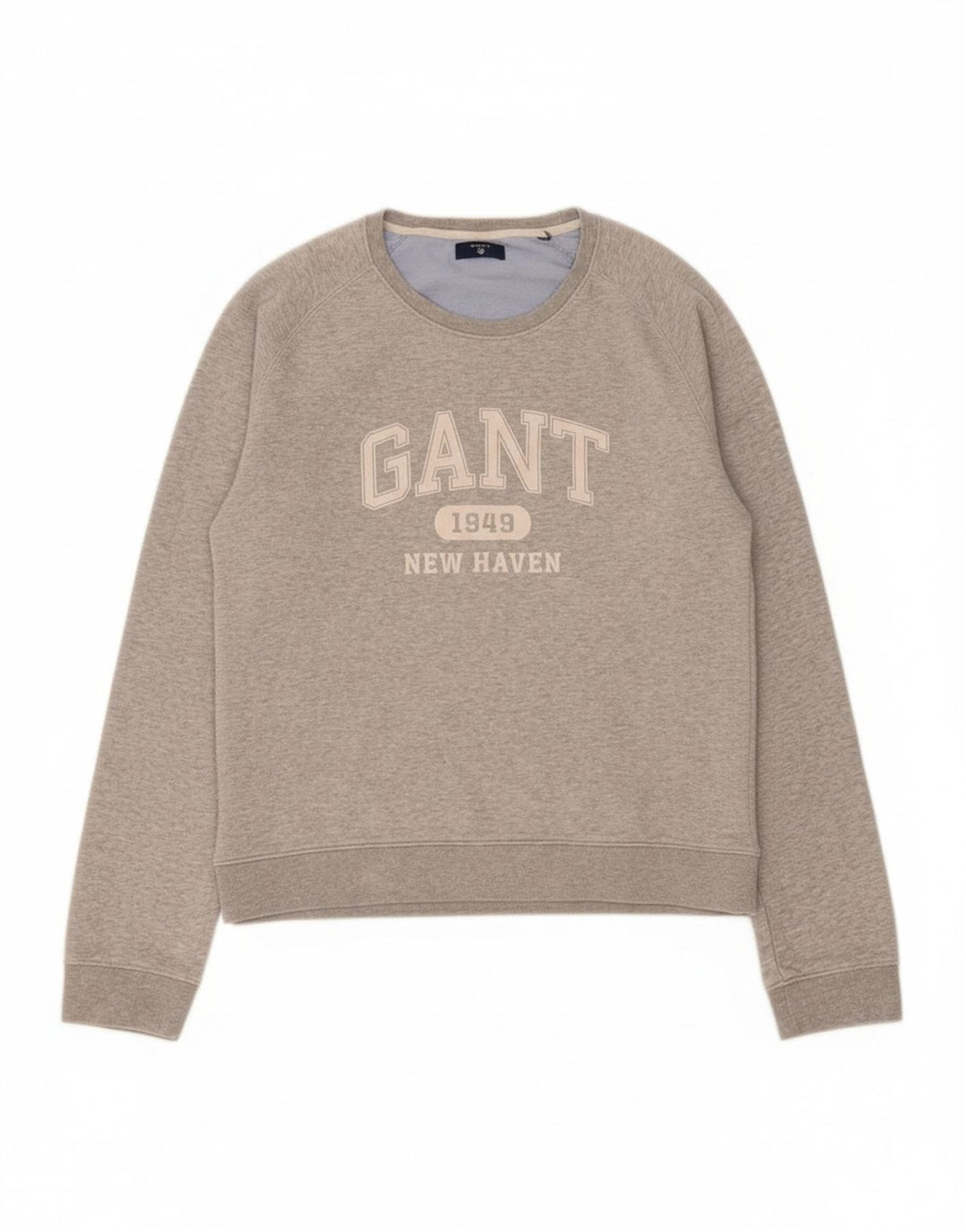 GANT Womens Graphic Sweatshirt Jumper UK 16 Large Grey Cotton