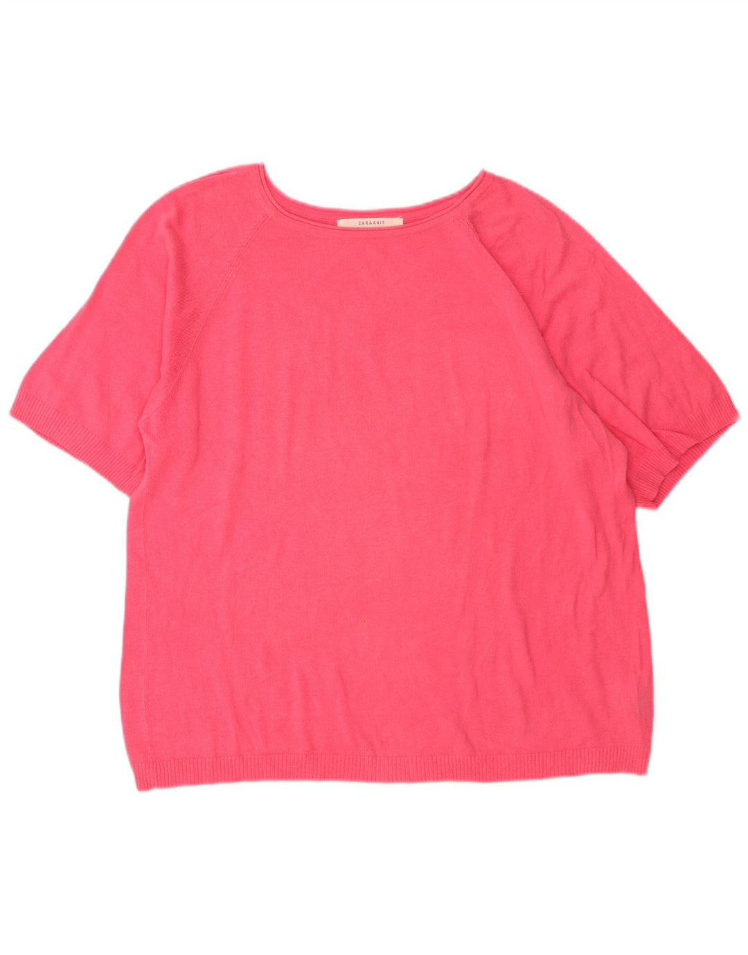 Zara Pull oversize à col bateau pour femme UK 14 Rose moyen