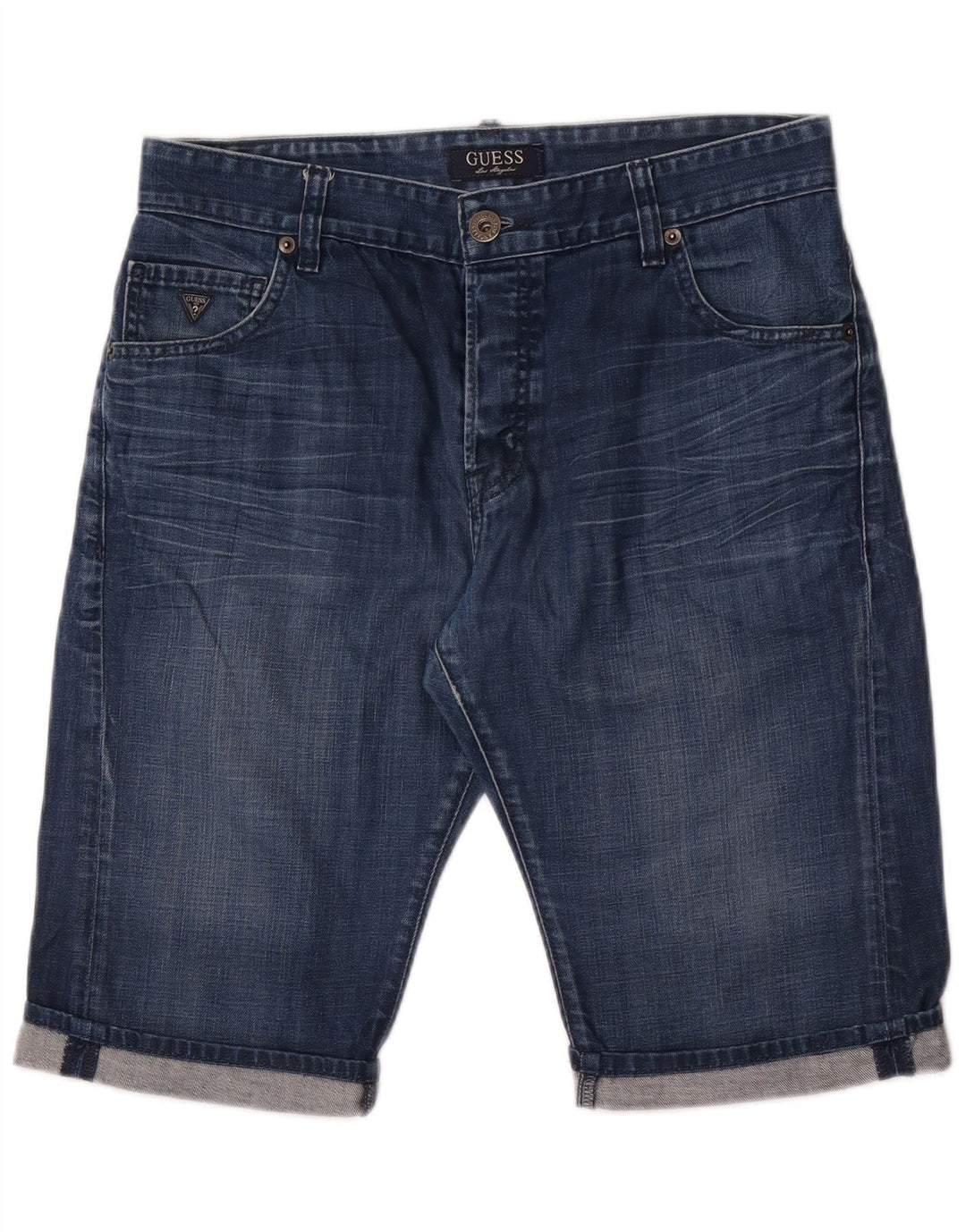 Guess Short en Jean W31 Homme Bleu Moyen Coton