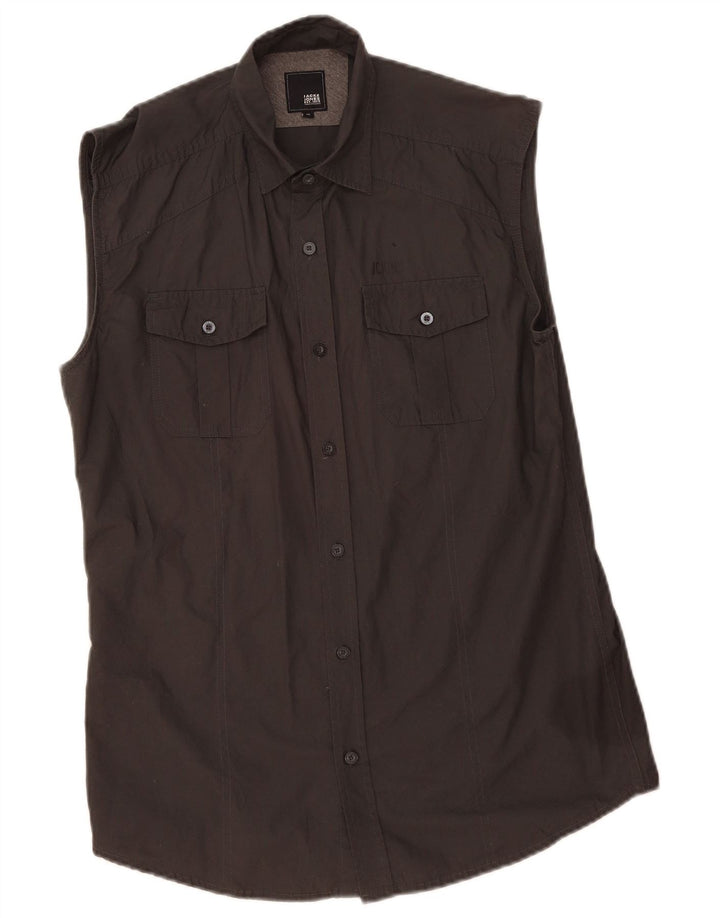 Jack & Jones Chemise Graphique Sans Manches Homme Gris Moyen Coton