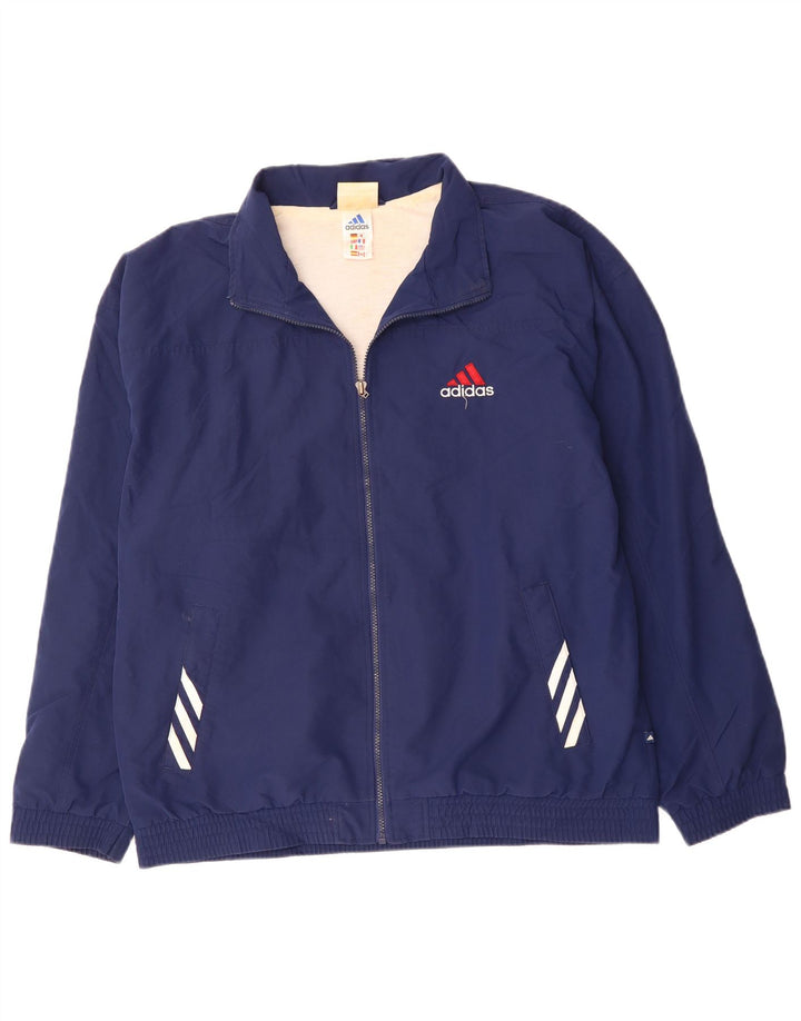Adidas Veste de survêtement pour homme UK 42/44 Large Bleu marine Polyester