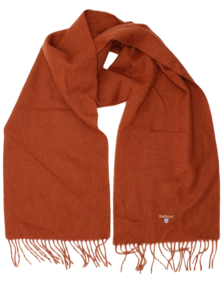 Barbour Écharpe rectangulaire pour homme Taille unique Marron Laine Classique