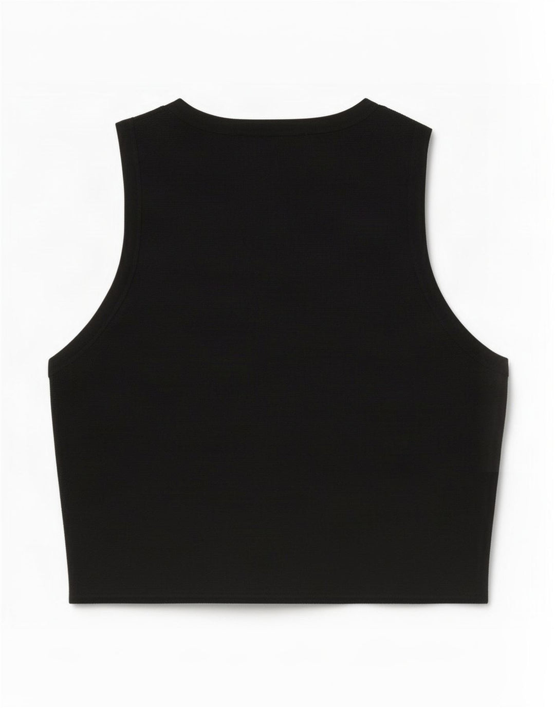 Zara Womens Crop Débardeur UK 12 Moyen Noir
