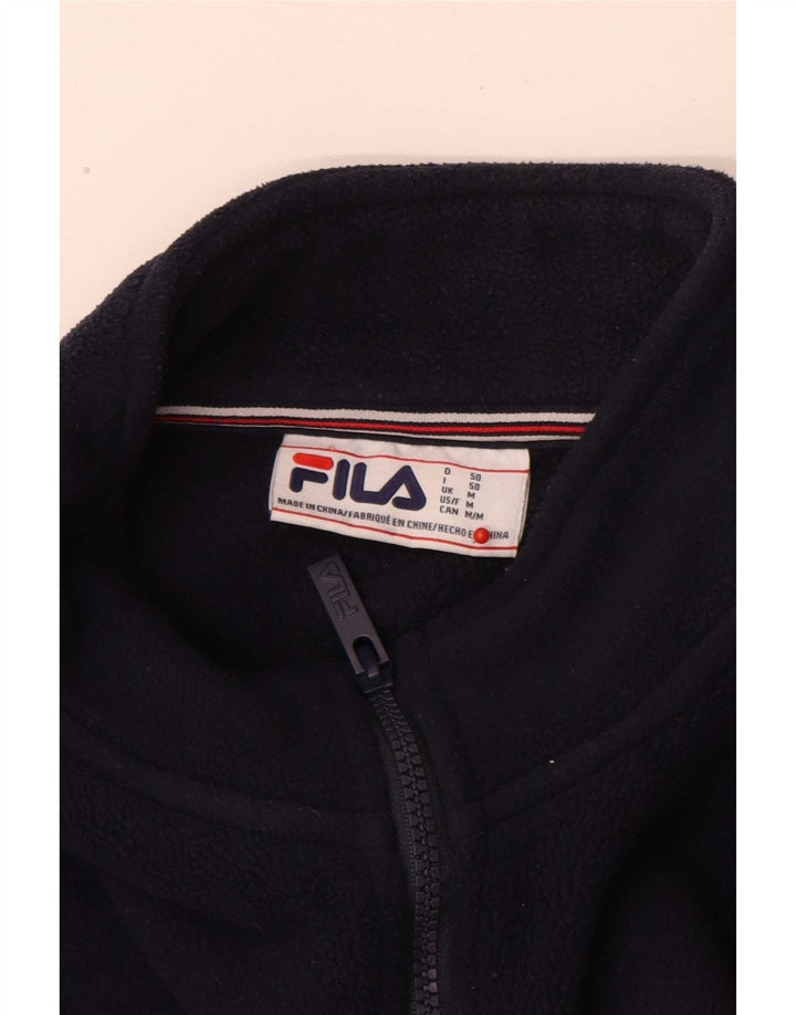 Fila Pull Polaire à Col Zippé Homme Bleu Marine Moyen