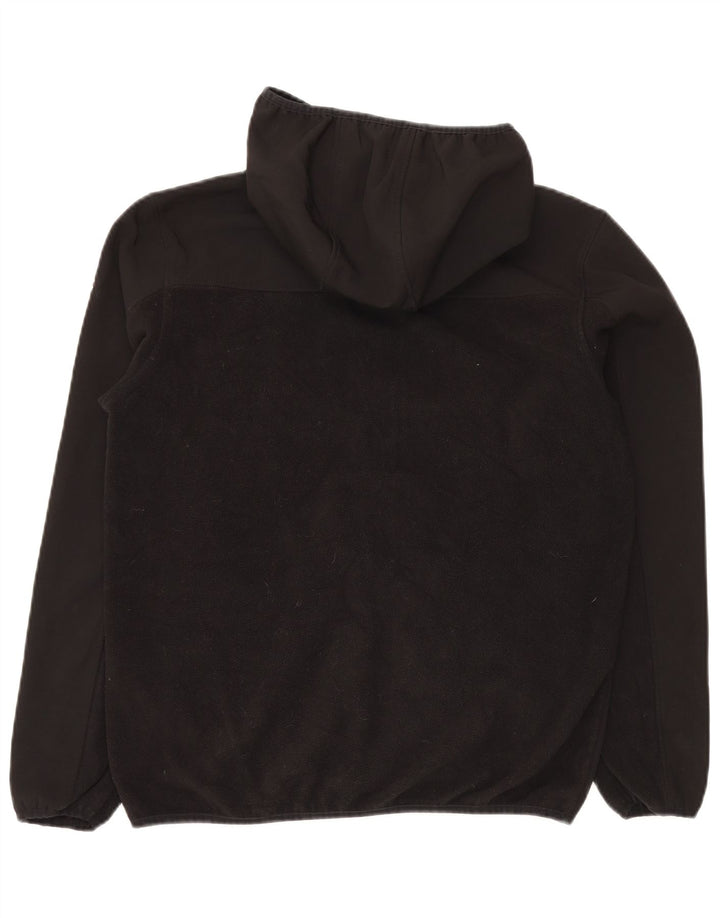 Reebok Veste polaire à capuche pour homme UK 38 Medium Noir Polyester