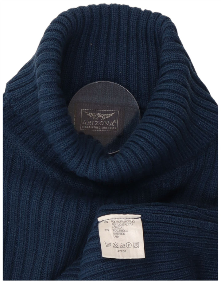 Arizona Pull col roulé pour femme UK 10 Petit Bleu Polyacrylique