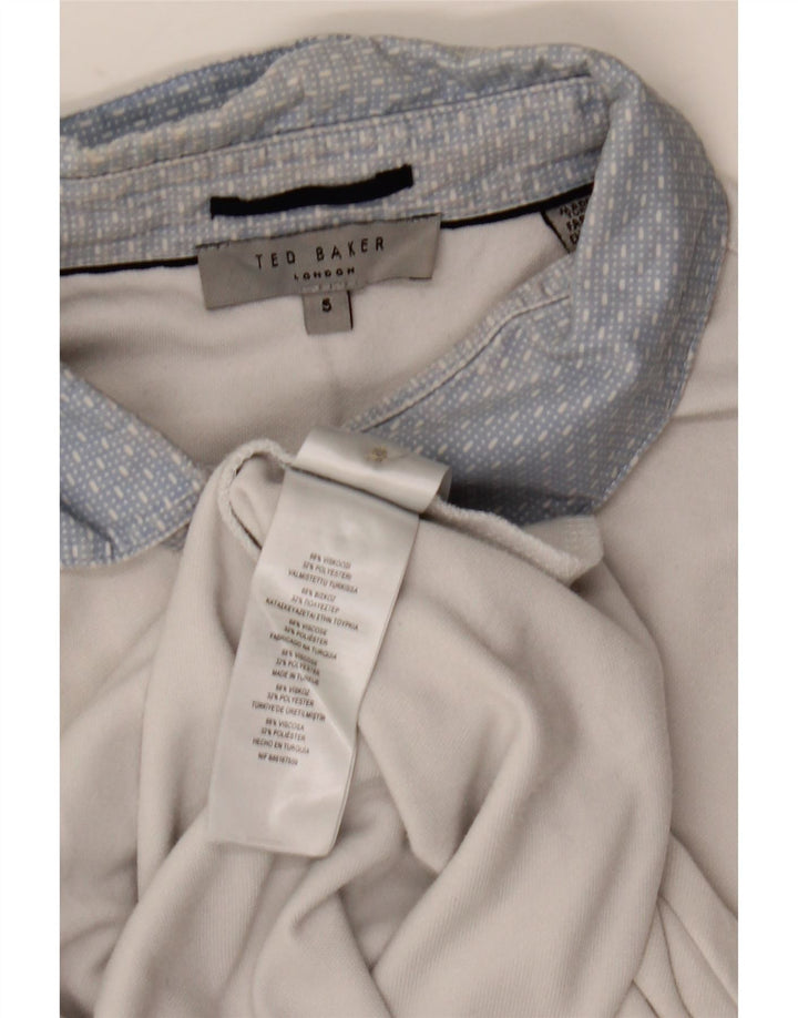 Ted Baker Polo Homme Taille 5 XL Blanc Viscose