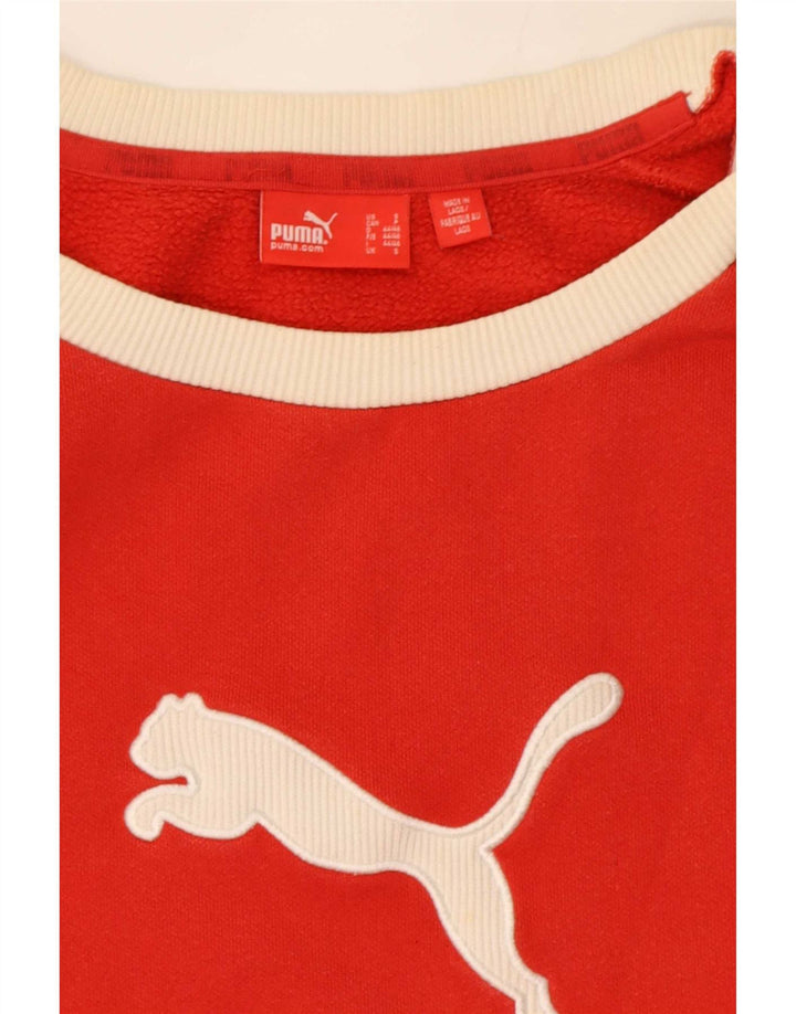 Puma Sweat-shirt Graphic Sweatshirt Jumper Small Homme Rouge Colorblock