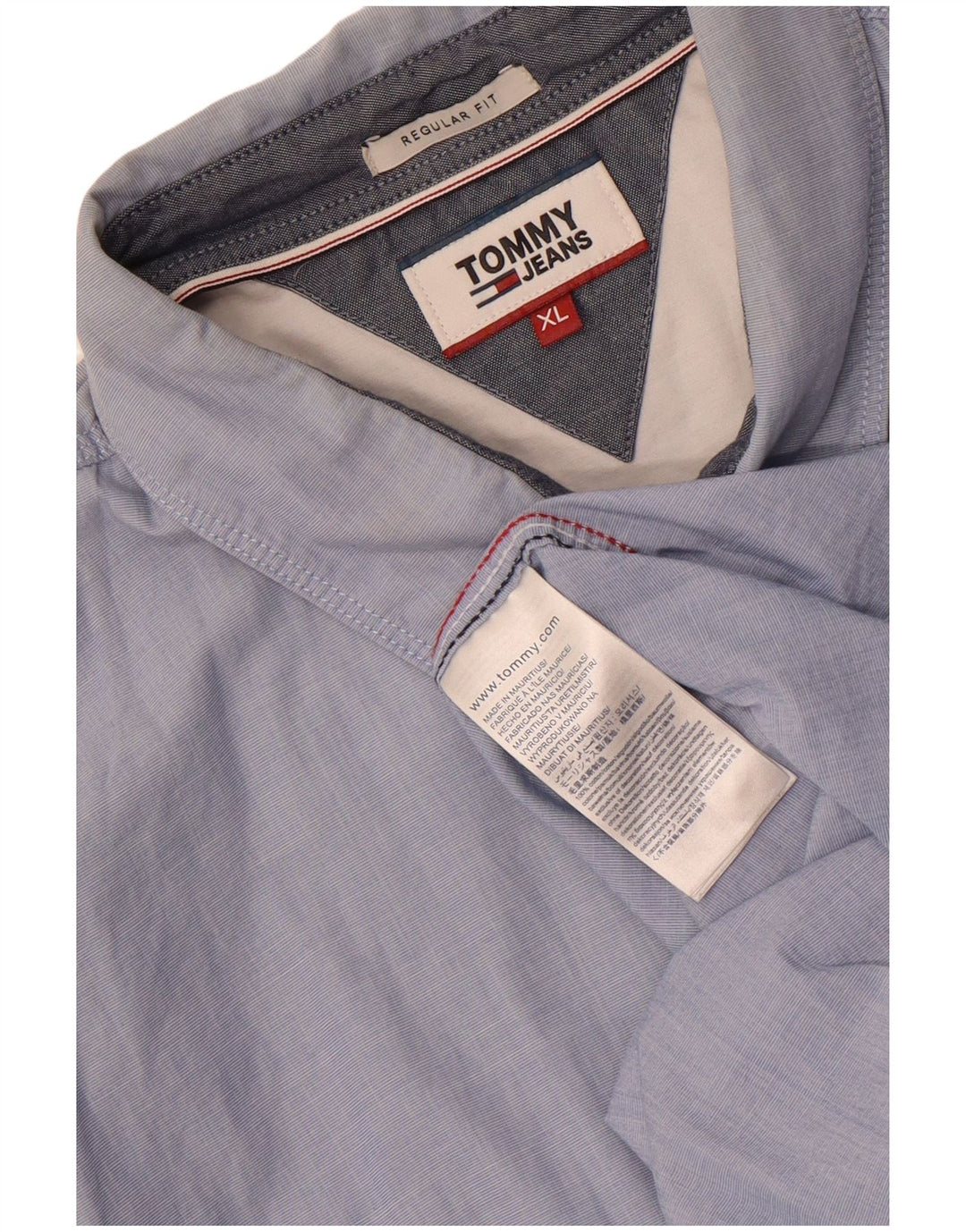 Tommy Hilfiger Chemise Regular Fit Homme Bleu Coton