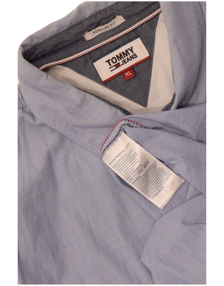 Tommy Hilfiger Chemise Regular Fit Homme Bleu Coton