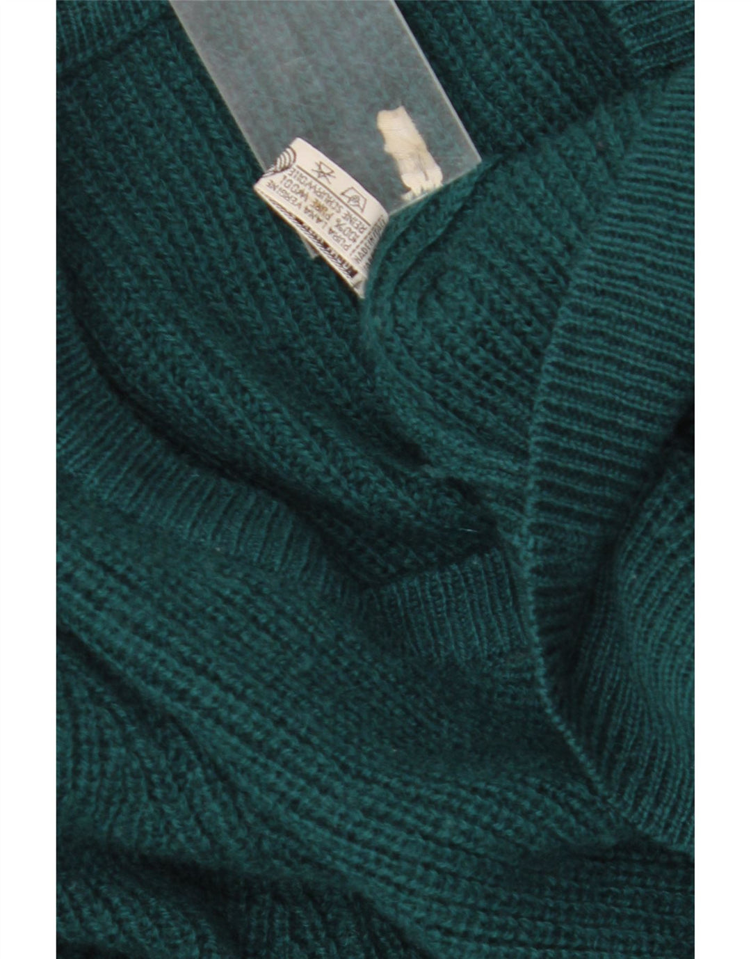 vintage Mens Cardigan Pull Grande Laine Verte