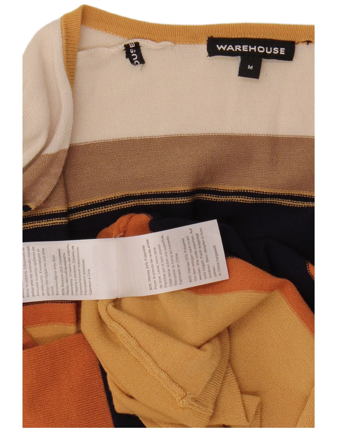 Warehouse Cardigan long pour femme en viscose beige moyen UK 44