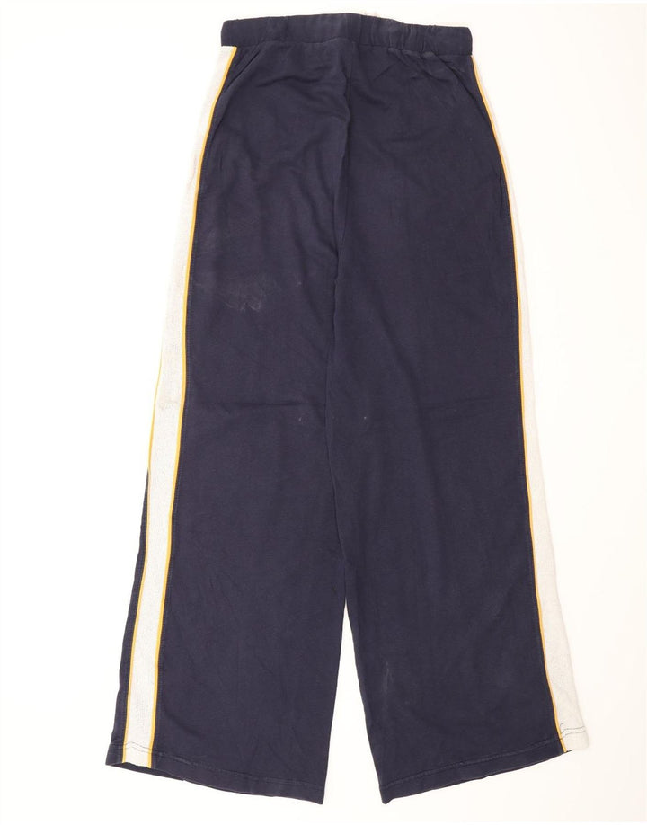 Zara Pantalon de survêtement pour femme UK 12 Medium Navy Blue Colourblock